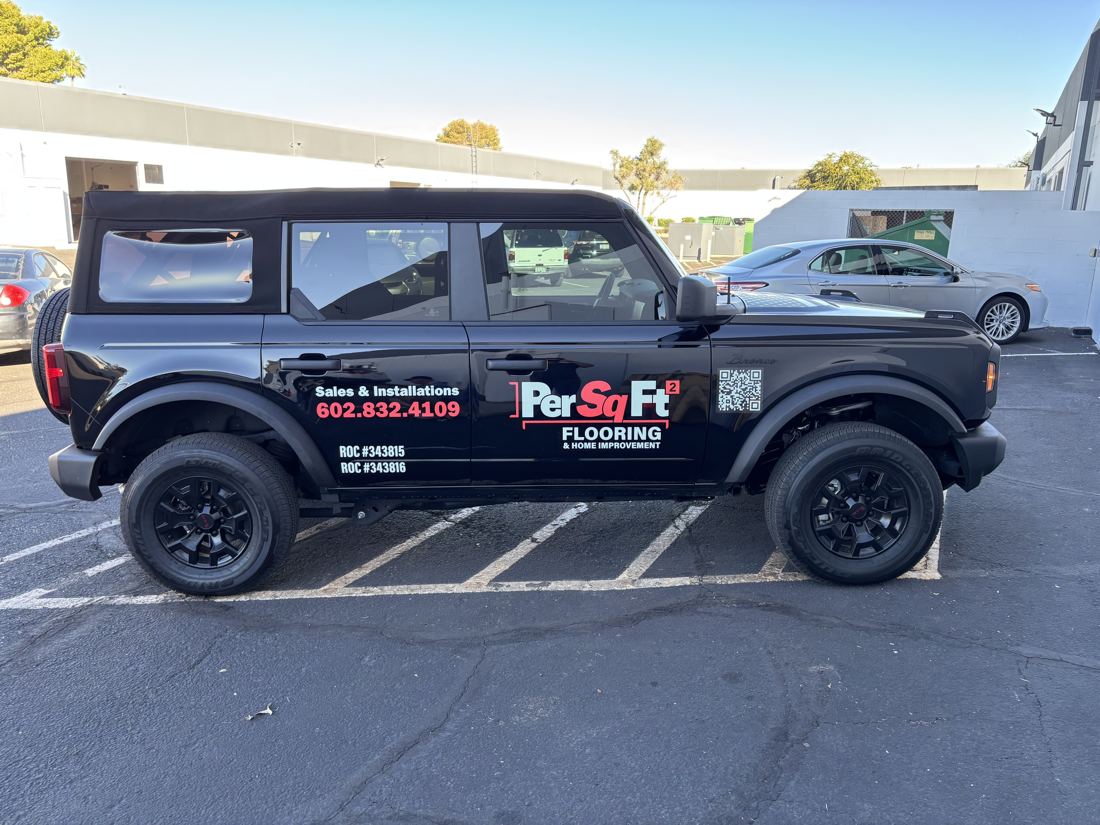 PerSqFt Flooring, Ford Bronco lettering